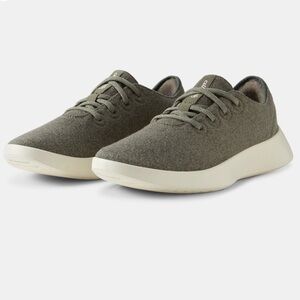 Allbirds Women's Wool Runner Go Everyday Sneakers Shoes 7 Khaki Green Comfort 38